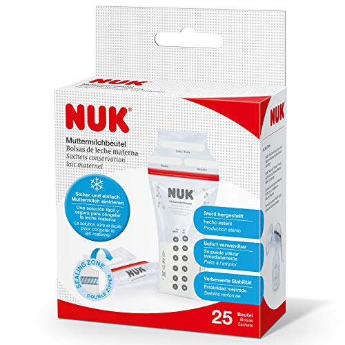 NUK bolsa de leche materna | 180 ml | 25 unidades