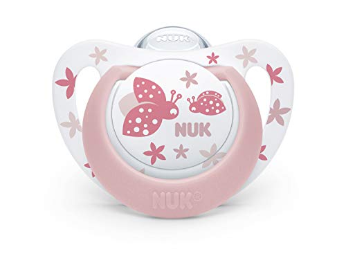 Nuk Genius Color - Chupete de silicona rosa Rosa/Weiß (neu) Talla:6-18 meses