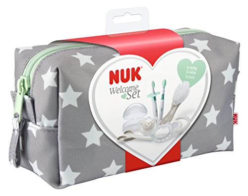 Nuk - Set de Bienvenida para Bebés - Neceser con Accesorios para la Rutina Diaria - 7 Productos