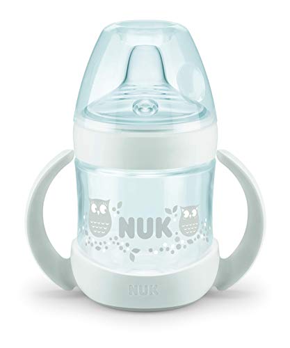 Nuk - Simply Natural, Taza Entrena con Válvula Anti-cólicos, sin Bisfenol A, de 6 a 18 Meses