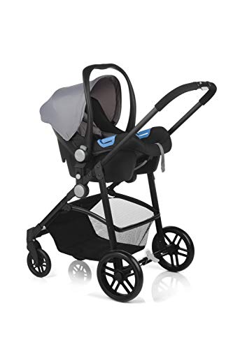 Nurse 262 574Roller Convert + Click - Silla de Paseo Convertible en Capazo + Portabebé 0+ Click, de 0 a 15 kg., con Bolso y Plástico de Lluvia, Color Antracita Mix