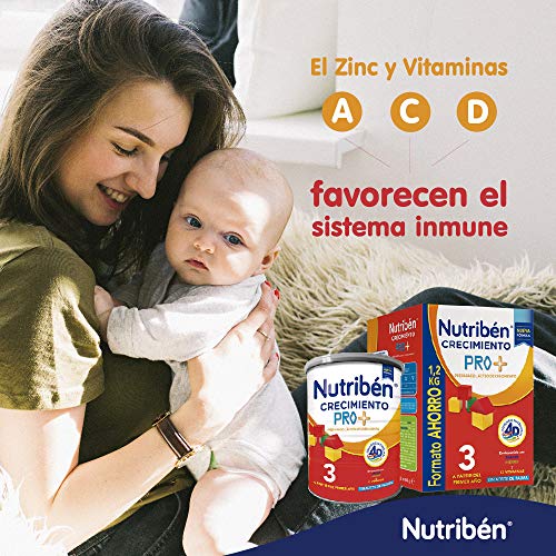 Nutribén 8430094309109 Leche Crecimiento Pro + 3 Formato Ahorro - 1200 gr