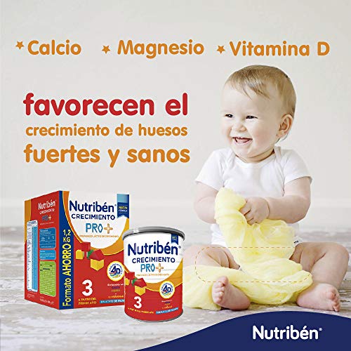 Nutribén 8430094309109 Leche Crecimiento Pro + 3 Formato Ahorro - 1200 gr