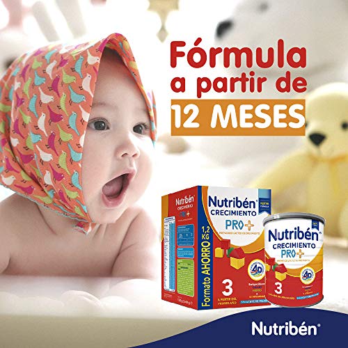 Nutribén 8430094309109 Leche Crecimiento Pro + 3 Formato Ahorro - 1200 gr