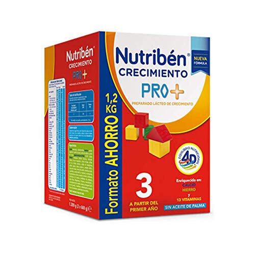 Nutribén 8430094309109 Leche Crecimiento Pro + 3 Formato Ahorro - 1200 gr