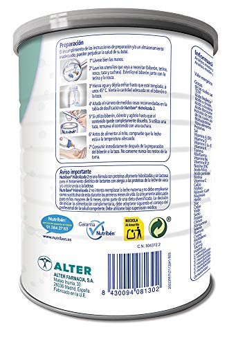 Nutribén Leche Hidrolizada 2 - 400 gr