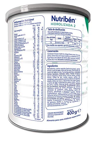 Nutribén Leche Hidrolizada 2 - 400 gr