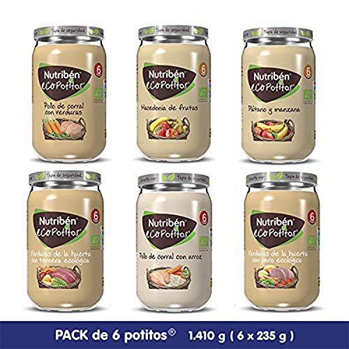 Nutribén Nutribén - Ecopotitos 6 Sabores, Caja Mix, 6 X 235 Gr. 6 Unidades 1410 ml