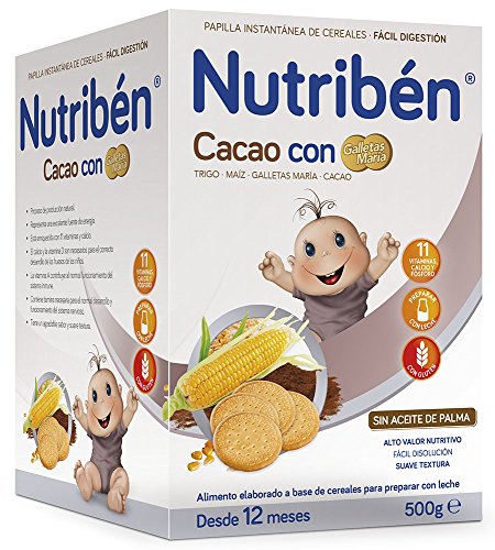 Nutribén Papilla Cacao con Galletas Maria - 500 gr