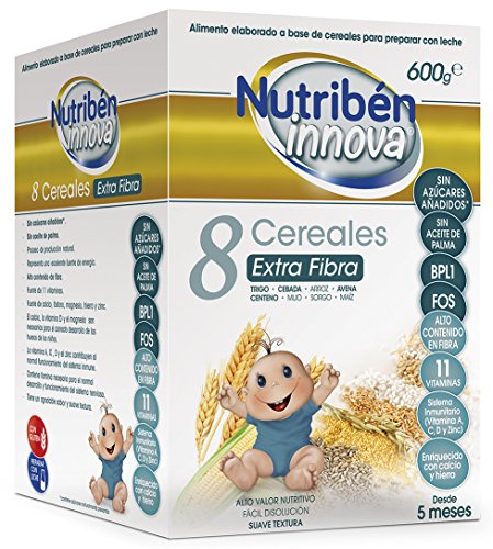 Nutribén Papillas Innova 8 Cereales Extrafibra, Desde Los 5 Meses, 600 Gr.