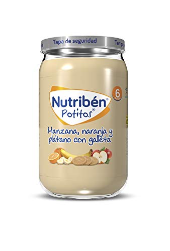 Nutribén Potitos De Manzana, Naranja, Plátano Y Galleta Desde Los 6 Meses 235 g