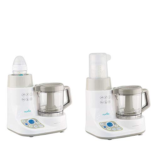 Nuvita 1966 Pappasana Vapor Combo 2 Robot de Cocina para Bebé 6 en 1 – Bate, Cuece al Vapor, Homogeniza, Descongela - Calentador de Biberón - Esterilizador – Pantalla Digital - Diseño Italiano