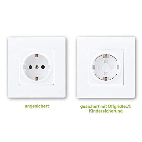 Offgridtec 0003-78114-20er - Protector de enchufes con mecanismo de giro (20 unidades) color blanco