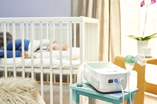 OMRON DuoBaby Inhalador con aspirador nasal 2 en 1, especialmente diseñado para bebés: alivia la congestión nasal y trata afecciones respiratorias