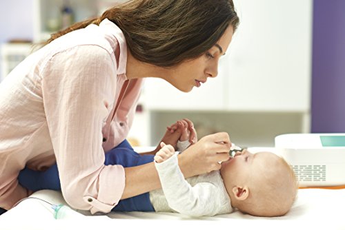 OMRON DuoBaby Inhalador con aspirador nasal 2 en 1, especialmente diseñado para bebés: alivia la congestión nasal y trata afecciones respiratorias