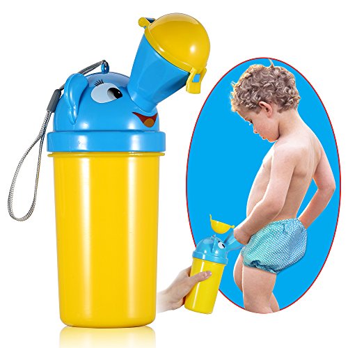 ONEDONE portátil bebé niño orinal orinal higiénico para Camping Viaje para el coche de emergencia y Kid orinal Pee Formación rojo amarillo