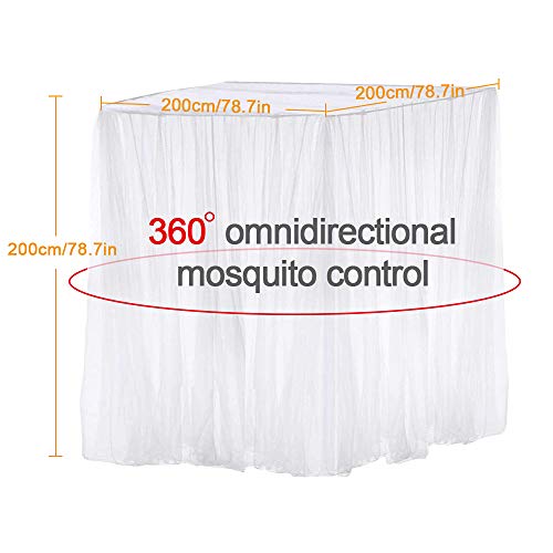 opamoo Mosquitera Grande Mosquitera Paper24 Redes antimosquitos para Cama Doble Mosca Red mosquitera, Color Blanco (190 x 220 x 210 cm)