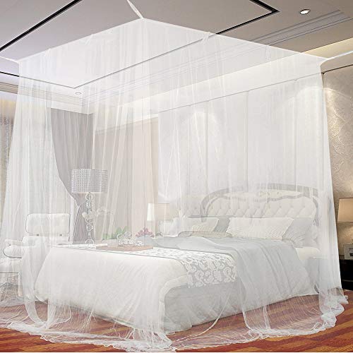 opamoo Mosquitera Grande Mosquitera Paper24 Redes antimosquitos para Cama Doble Mosca Red mosquitera, Color Blanco (190 x 220 x 210 cm)