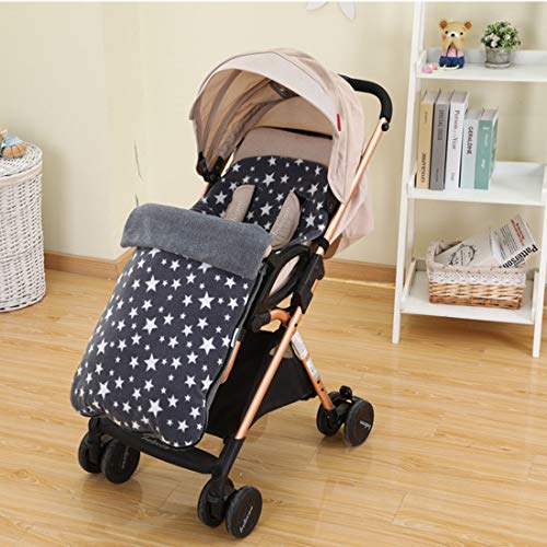 Oraunent Saco de Invierno Dormir de Forro Polar Interior Térmico para Carrito Cochecitos Silla de Bebés Niños Ultra Cómodo Engrosado Universal Gris