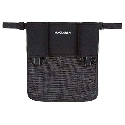 Organizador universal de Maclaren: Tenga lo esencial siempre a mano.Se adapta a Maclarens y mayoría de las marcas. Accesorio ideal para sillas de paseo.