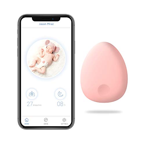 Ortiz Monitor de Respiración en Tiempo Real y sin Contacto para Bebé,6 Ejes Sensor de Movimiento con Alarma Preciosa y Vibracción, Datos Guardados Automáticos (Para Bebé Recién Nacido)