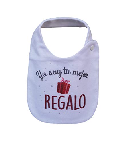 PACK BABERO Y CHUPETE FRASE" Yo soy tu mejor regalo" Regalo bebé Regalo papás