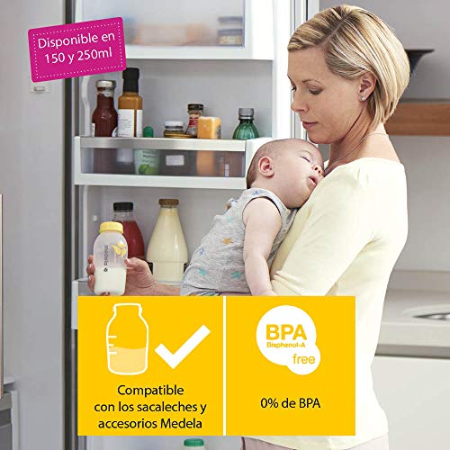 Pack de 3 botellas biberón para leche materna Medela 150ml