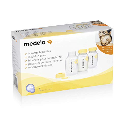 Pack de 3 botellas biberón para leche materna Medela 150ml