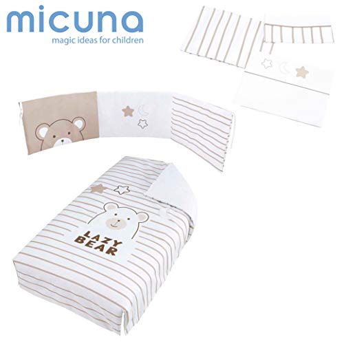 Pack textil Bubu Nórdico + Protector + Juego sábanas para cuna 60 x 120 de Micuna