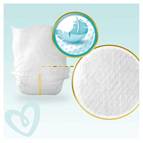 Pampers - Protección Premium - Pañales Talla 3, 6-10 kg, Paquete de 1 mes (x204 pañales)