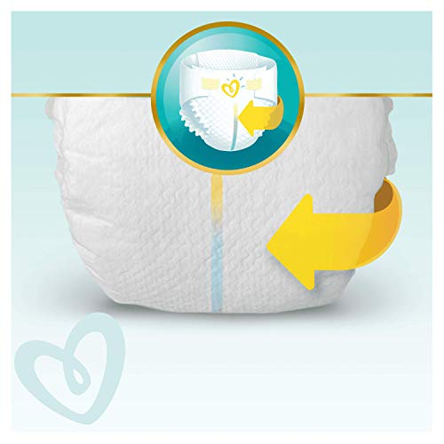 Pampers - Protección Premium - Pañales Talla 3, 6-10 kg, Paquete de 1 mes (x204 pañales)