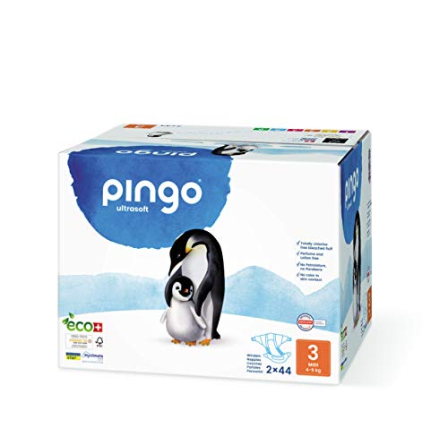 Pañales ecológicos pingo talla 3 midi (4-9 kg) 0130-03 - caja de 2x44, Blanco