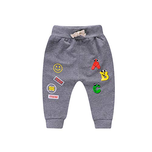 Pantalones Bebé, Chandal Bebé Recién Nacido bebé niña niño Carta de Dibujos Animados Impresos Pantalones Casuales Pantalones Deportivos