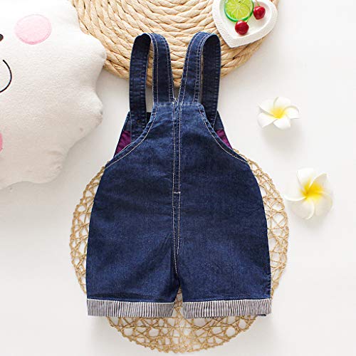 Pantalones Vaquero Cortos para Bebes Niñas Niños Recién Nacidos Verano PAOLIAN Vestidos Peto Tirantes Monos Conjuntos Ropa Bautizo Bebés Peleles Vestir Fiestas 0 Meses-3 Años