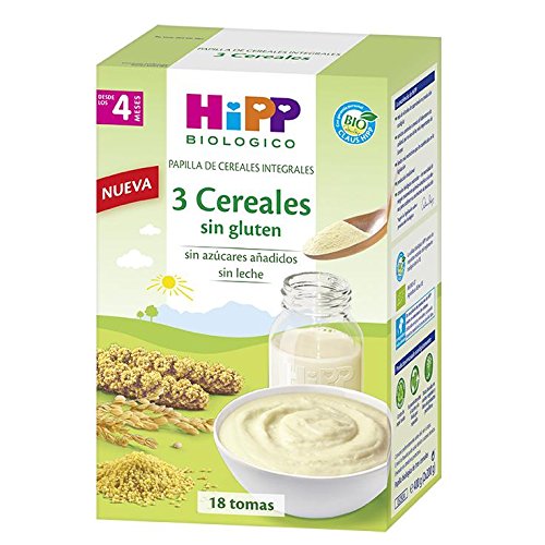 Papilla Biológica 3 Cereales sin gluten 4M HiPP, 400 g