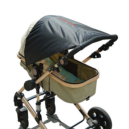 Parasol Cochecito Bebe - Sombrilla Universal para Protección Solar UV 50+ | negro