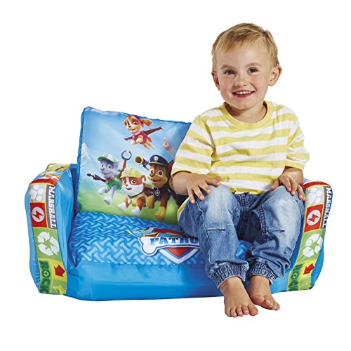 Paw Patrol 286PAW Mini sofá y Tumbona desplegable 2 en 1, Acrílico, Azul, 26.00x68.00x105.00 cm