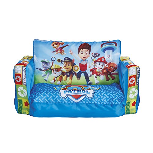 Paw Patrol 286PAW Mini sofá y Tumbona desplegable 2 en 1, Acrílico, Azul, 26.00x68.00x105.00 cm