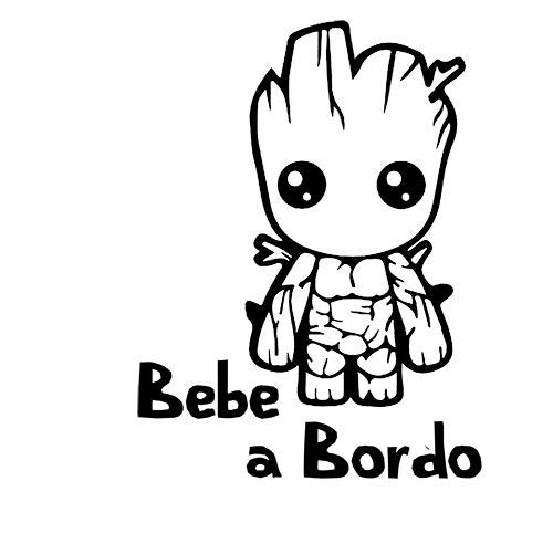 Pegatina Vinilo Bebe Groot a Bordo, Baby Groot on Board, Varios Tamaños