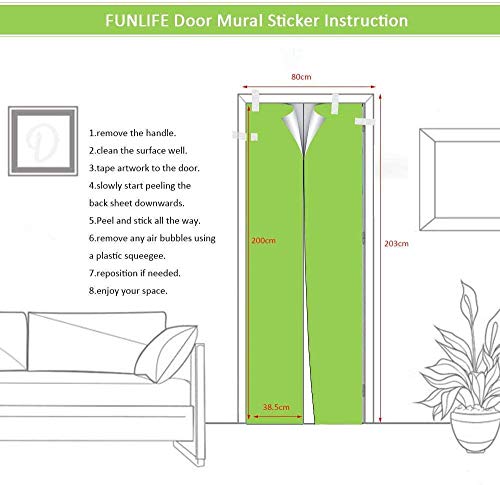 Pegatinas de puerta 3D para puertas interiores Pegatinas de pared autoadhesivas de PVC para decoración del hogar 77 * 200Cm Park Dove