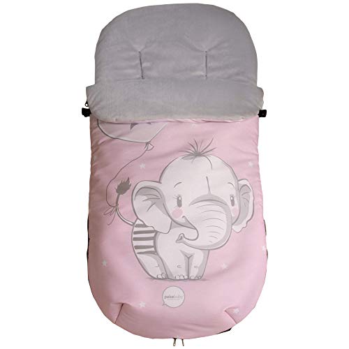 Pekebaby Elefantino - Saco Polar Universal Impermeable, Niñas, Color Rosa