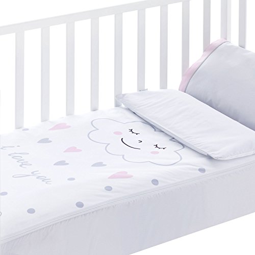 Pekebaby Saco Nórdico desenfundable cuna (60x120 cm) NUVOLA ROSA