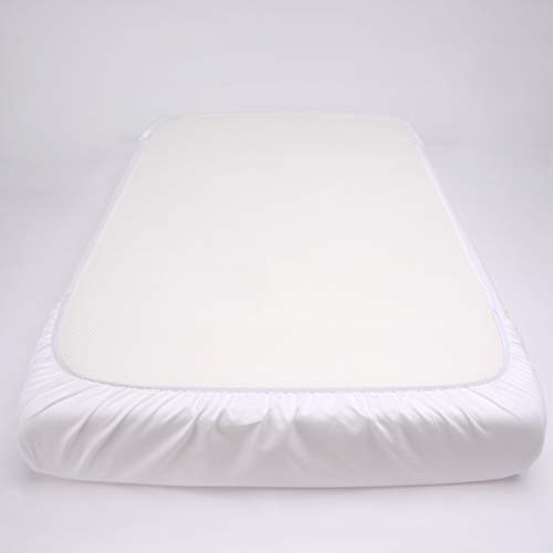 PEKITAS LOTE 2 Sábanas Bajera Ajustable Protectora Minicuna 50x80 cm 100% Algodón Blanco