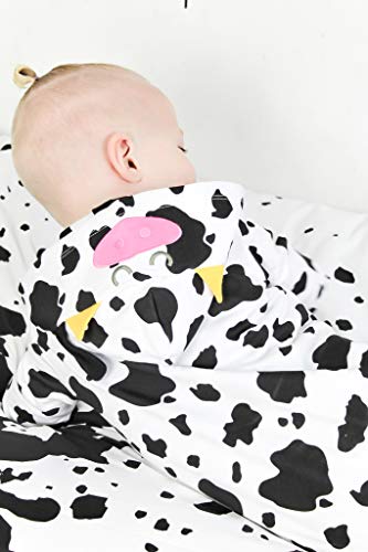 Pelele para bebé de Baby Moo's, diseño de vaca; disfraz de bebé, regalo ideal para niñas o niños Black, Beige Talla:1-2 años