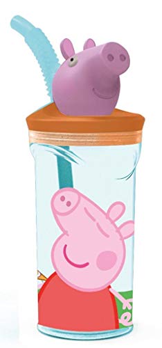 Peppa Pig 3D Trinkbecher mit Strohhalm