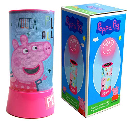 PEPPA PIG Lampara led proyector cilindrico Hogar Unisex Infantil, Multicolor (Multicolor)