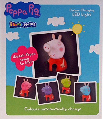 Peppa Pig - Luz LED de color, ideal para la noche, para dormitorio de niños, cuarto del bebé, vestuario