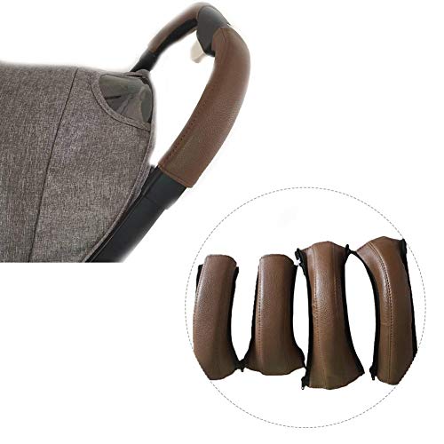 per 4pcs Fundas de Protectora para Manilllar de Carrito Bebés Fundas de Cuero PU para Empuñadora de Silla de Paseo 19/28cm