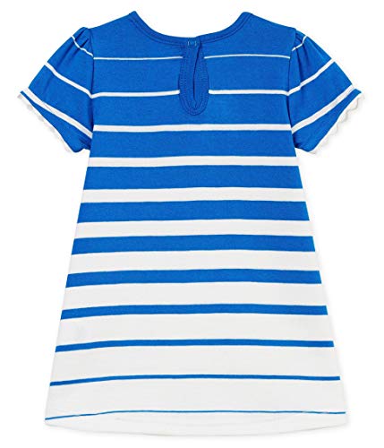 Petit Bateau Beauty Vestido, Multicolor (Riyadh/Marshmallow 01), Neonato (Talla del Fabricante: 3 Meses) para Bebés