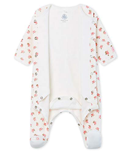 Petit Bateau Bodyjama_5011801 Pijama, Multicolor (Marshmallow/Multico 01), 62 (Talla del Fabricante: 3M/60centimeters) para Bebés